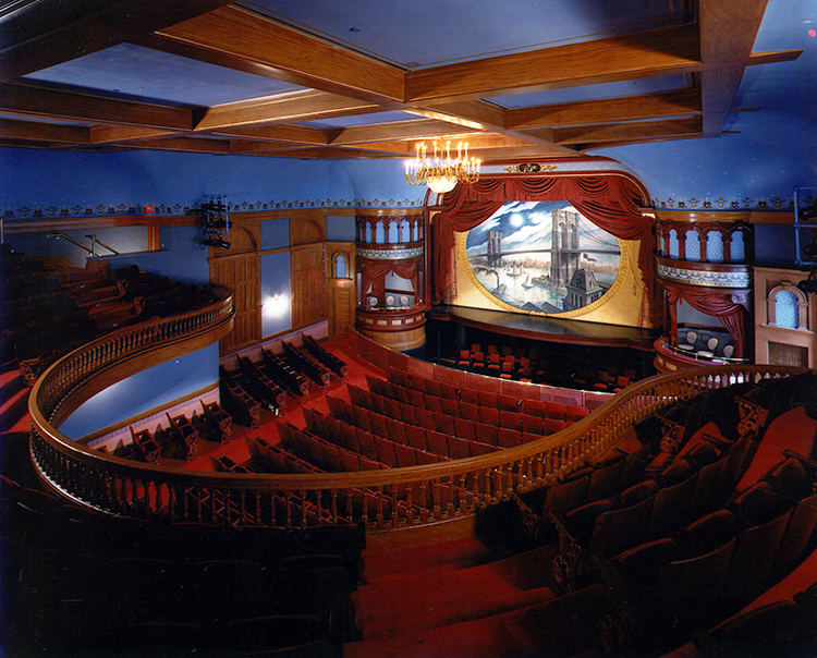 One color photograph of the Wheeler Opera House after renovation, 1984-.